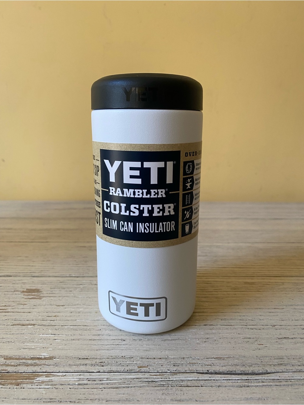 YETI Rambler 12 Oz Colster  Slim Can Insulator - White